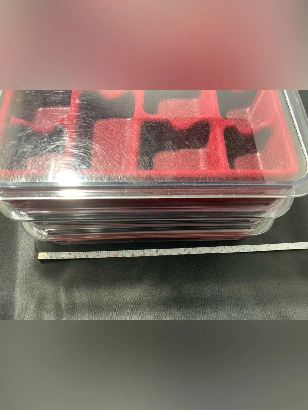 Set of 3 Plastic Stackable Jewelry Organizers - Vintage